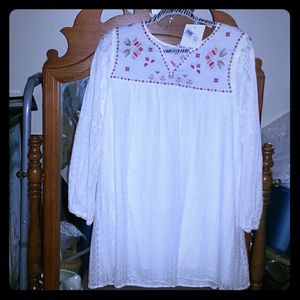 Umgee white lace tunic